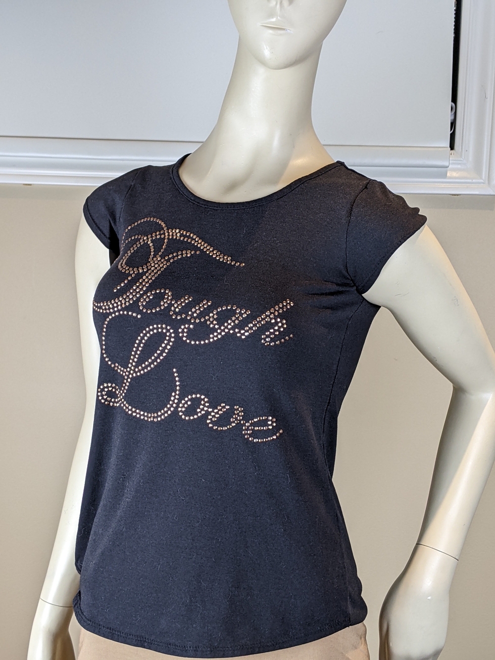 Dynamite Black Studded 'Tough Love' Women's Tee